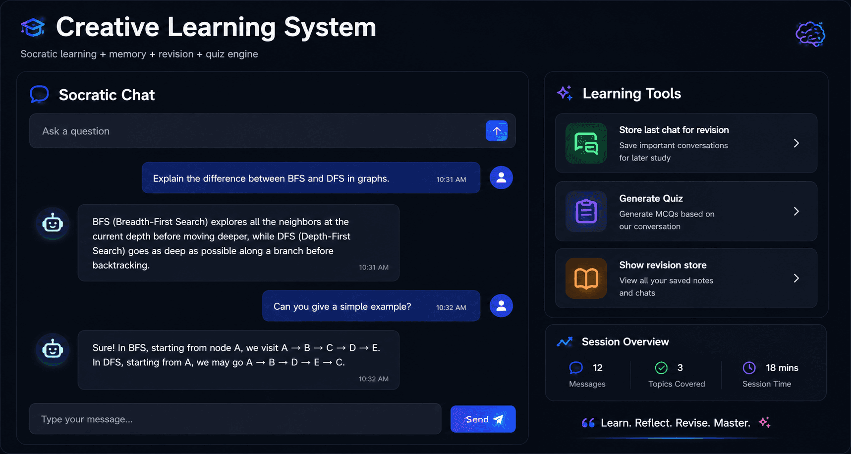 Agentic AI tutor project screenshot